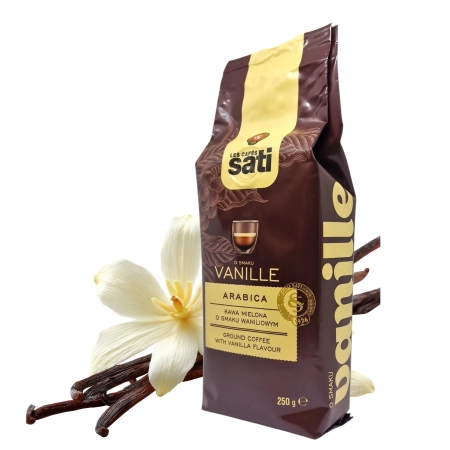 Cafe Sati Vanille - kawa mielona aromatyzowana o smaku waniliowym 250 g