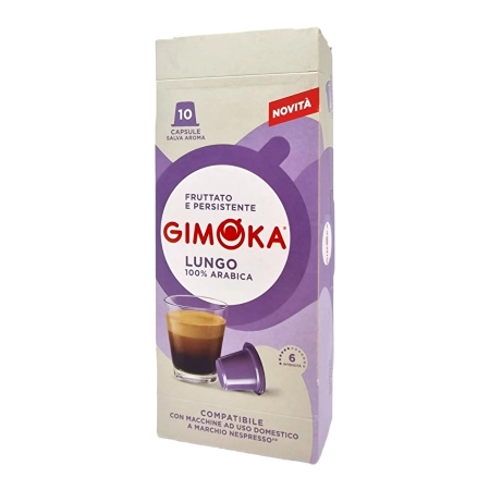 GIMOKA 10SZT KAPSUŁKI TYPU NESPRESSO LUNGO