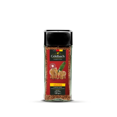 Kawa rozpuszczalna Goldbach Uganda 100 g – intensywna kawa o głębokim, klasycznym smaku