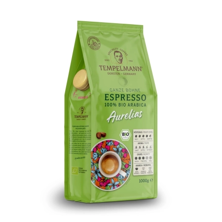 Kawa ziarnista TEMPELMANN 1 KG AURELIAS ESPRESSO BIO Z/8